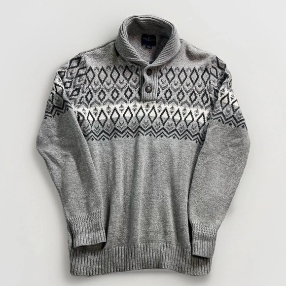 American Eagle Fair Isle Sweater Men's Size Medium Warm Fall Winter Christmas - Picture 1 of 11